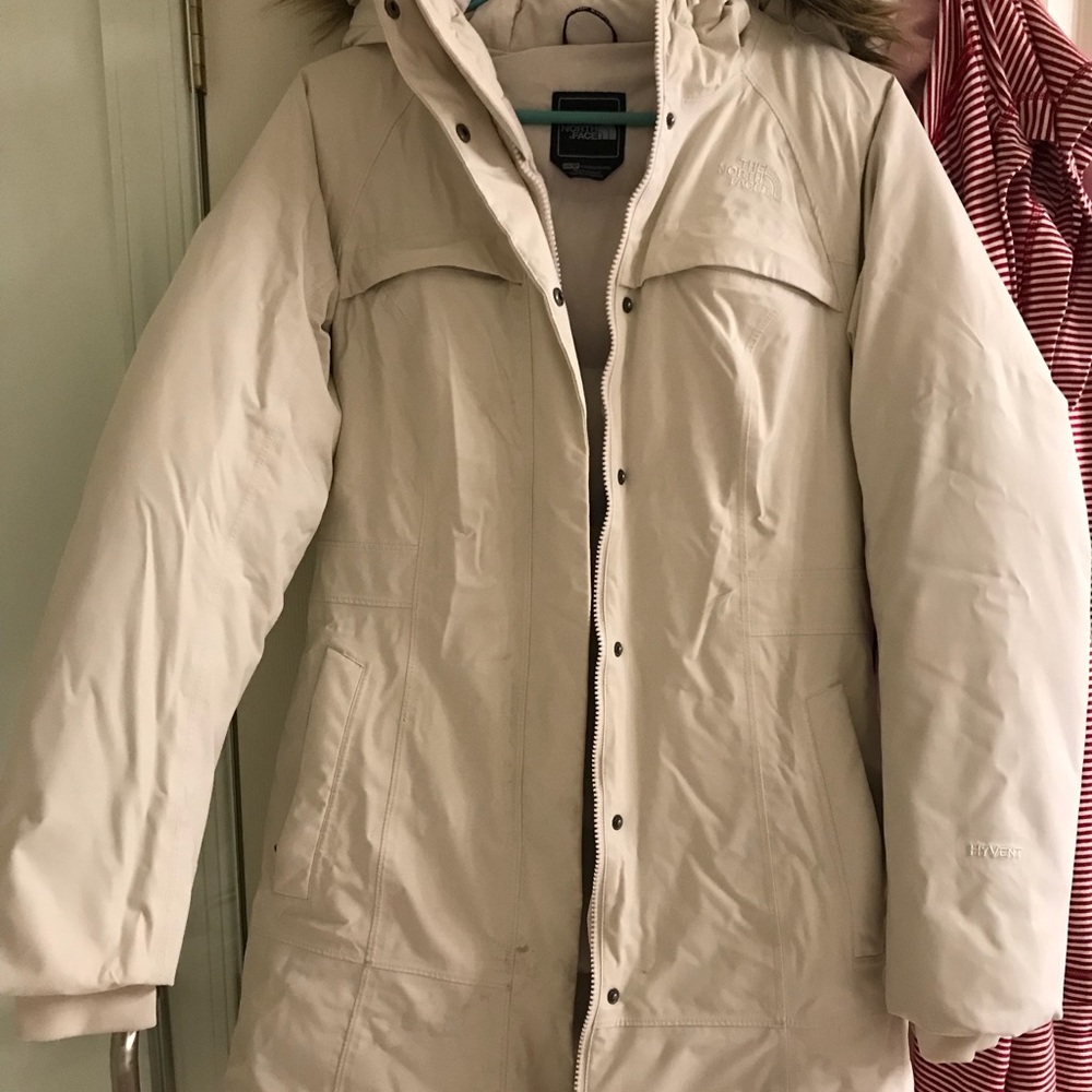 North Face White Parka Winter Jacket
